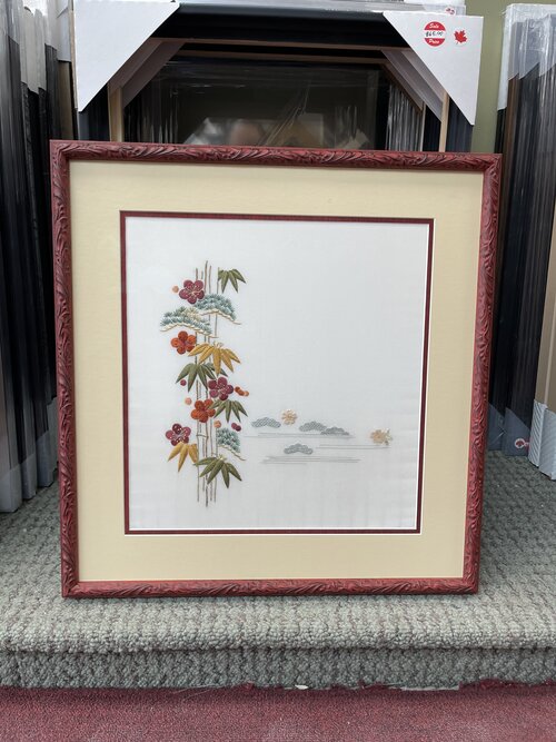 Picture framing detail showing acid-free mat and UV glass Ottawa